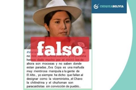 Una captura de la información falsa que circula en redes sociales. 