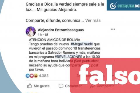 La captura de la publicación que circula en redes sociales. 