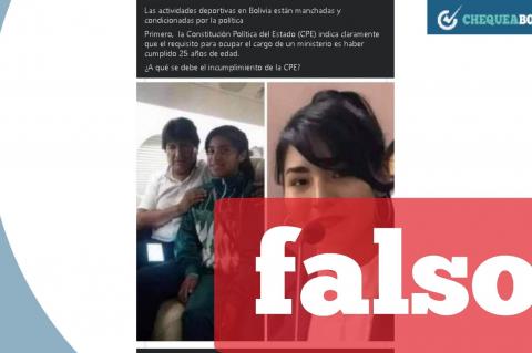 La captura de la publicación que circula en Facebook. 