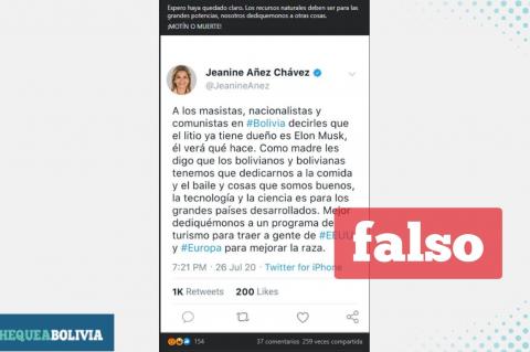 La captura de la publicación que circula en Facebook. 