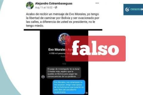 Captura de la imagen que contiene información falsa. 