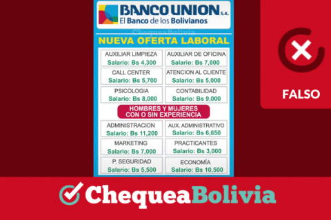 Convocatoria falsa de Banco Unión que circula en TikTok.