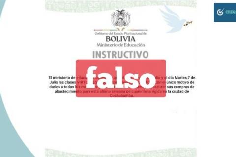 Captura del instructivo falso que circula en redes sociales. 