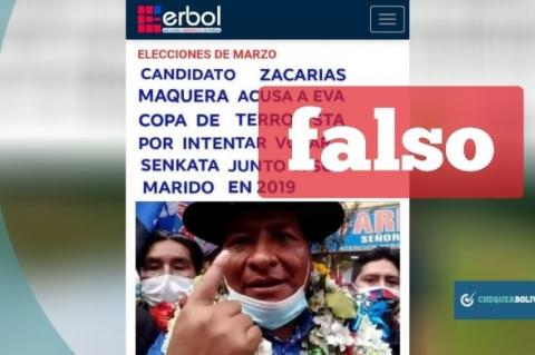 Captura de la imagen que difunde información falsa atribuida a al Red Erbol.