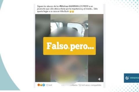 Una captura de la información que circula en las redes sociales. 