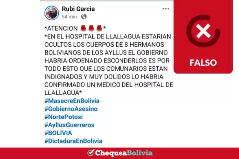 Una captura de la información falsa que circula en las redes sociales. 