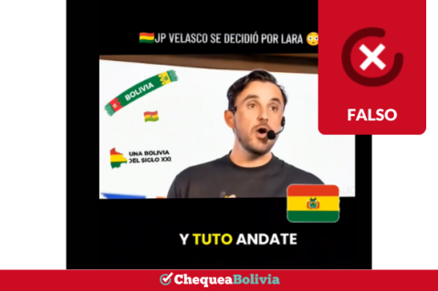 La captura de la publicación falsa que circula en redes sociales. 