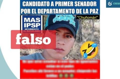 Imagen afirmando que Younn es candidato a senador