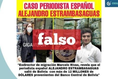 Imagen afirmando que Entrambasaguas se llevó 12 millones del BCB