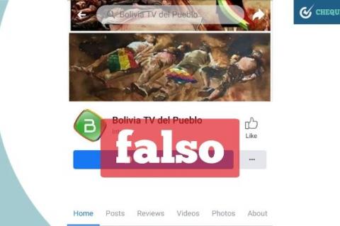 Página falsa de Bolivia TV 