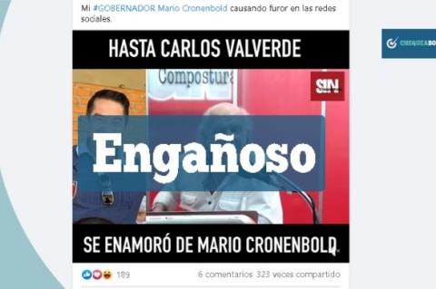 Captura de publicación que circula con un video manipulado de Valverde. 