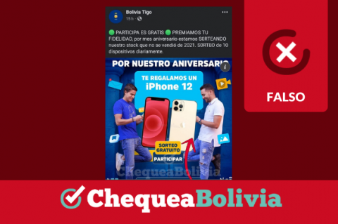 La captura de la publicación que circula en Facebook. 