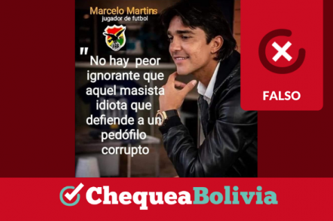 Imagen que circula y difunde una cita falsa de Marcelo Martins.