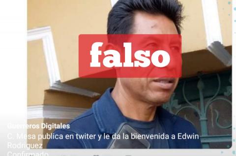 Una captura del tuit falso que circula en Facebook