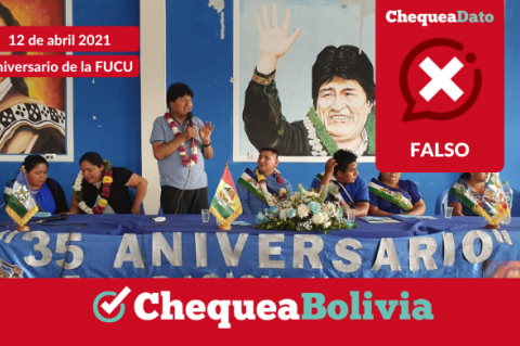 Evo Morales en el aniversario de de la Federación Única Centrales Unicas (Fuente: @EvoEsPueblo)