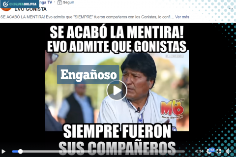 Una captura del video que circula en Facebook. 