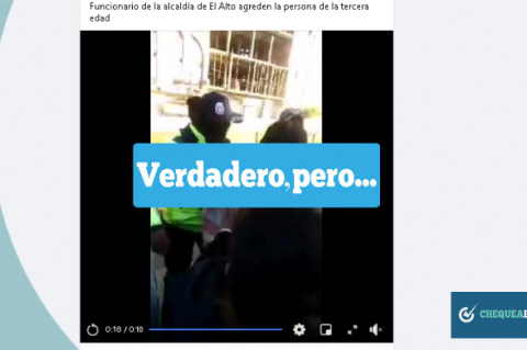 Una captura del video  que se comparte en Facebook. 