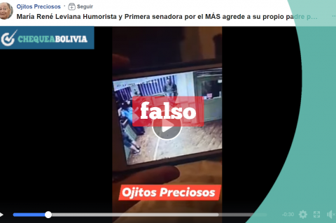 El video falso que es compartido en las redes sociales. 