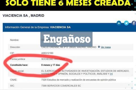 Una captura de la información engañosa que circula en Facebook. 