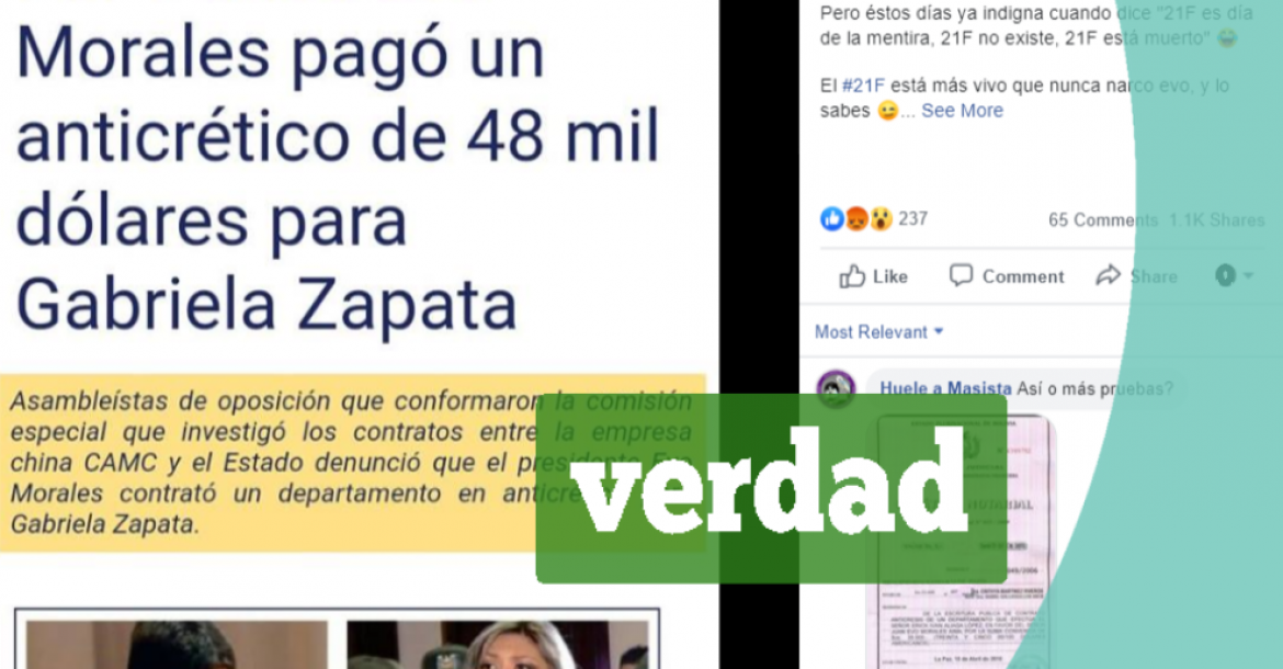 Publicación en Facebook