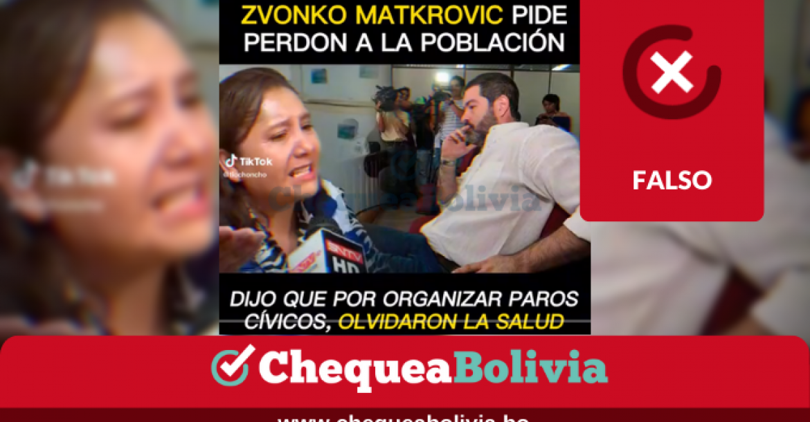 Captura del video con información falsa publicado en TikTok.