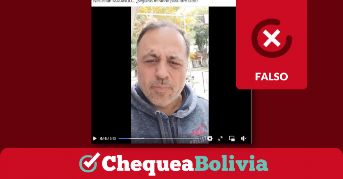 Captura del video que circula en redes sociales y que difunde desinformaciòn sobre la gripe aviar.