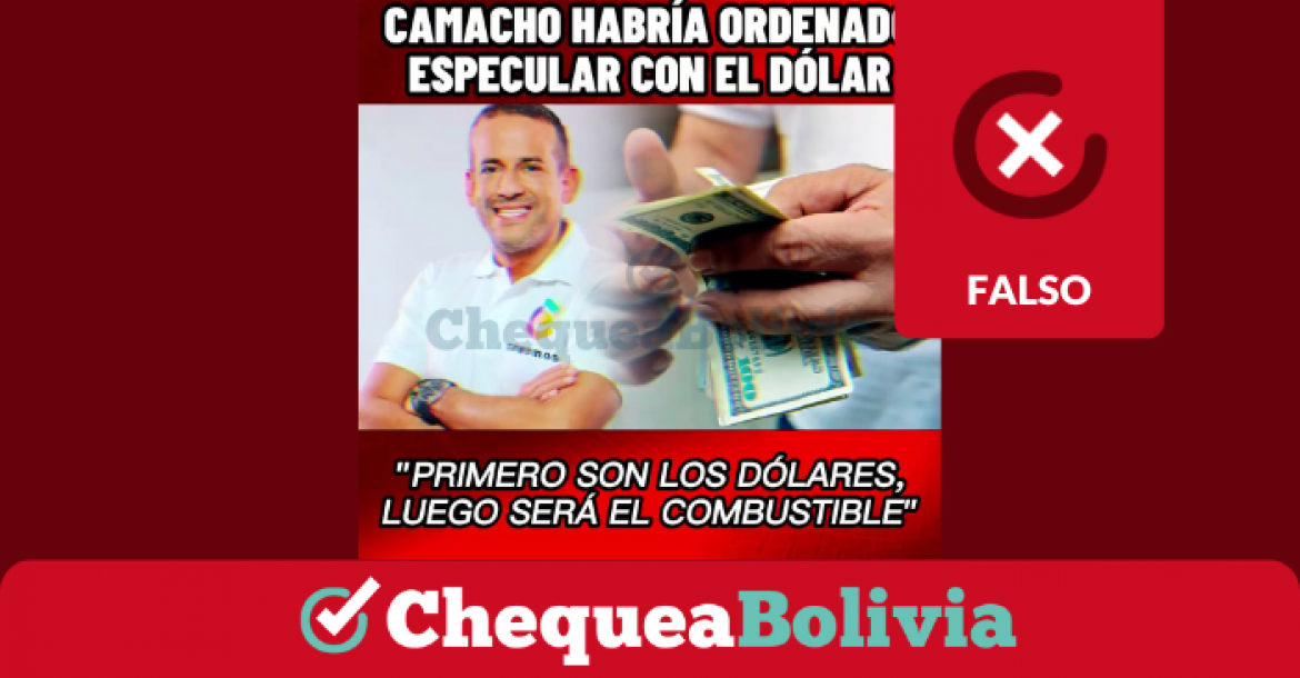 Fotograma del video que circula con información falsa sobre Luis Fernando Camacho.