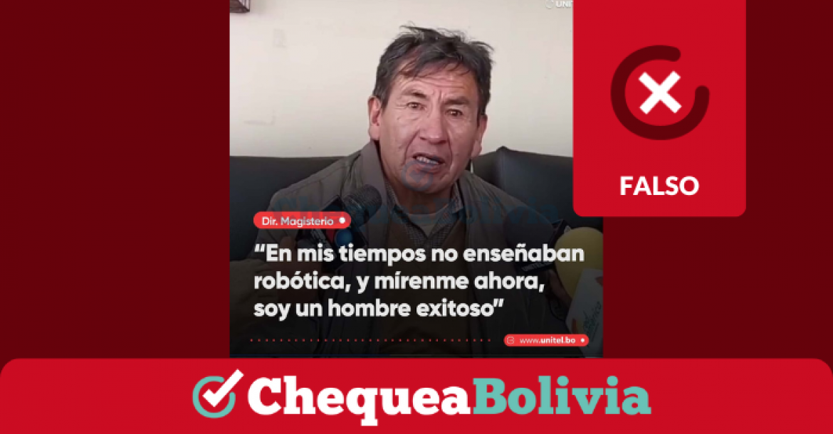 No hay evidencias de José Luis Álvarez haya afirmado ante medios de comunicación ser un hombre exitoso sin estudiar robótica.