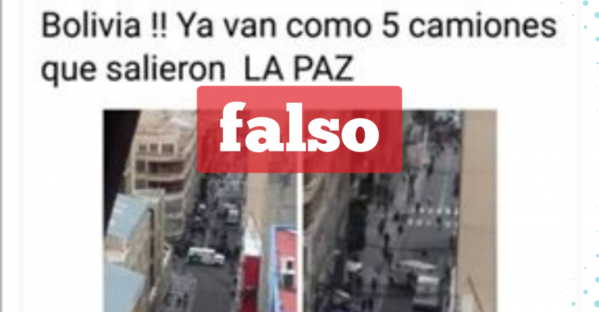 Una captura de la información falsa que circula en redes sociales.