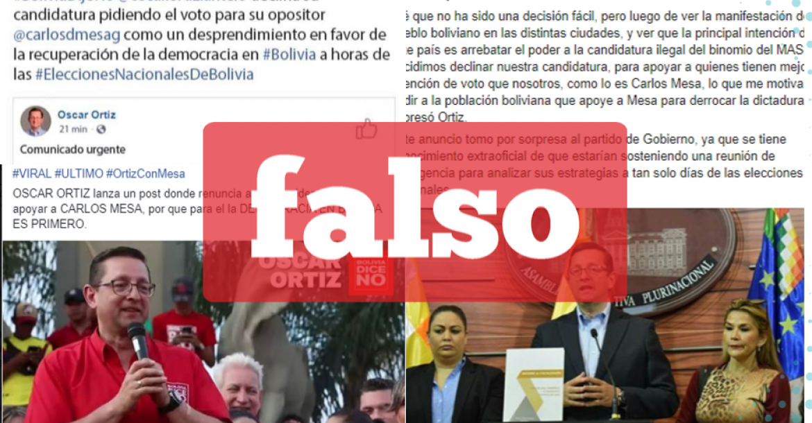 La información falsa que circuló en redes sociales. 