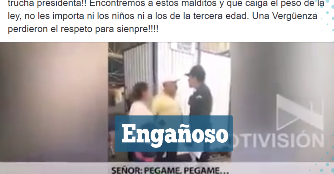 Una captura del video que circula en Facebook. 