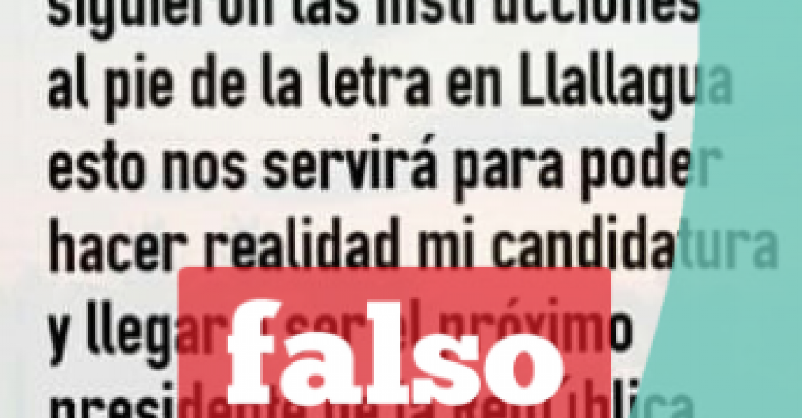 El presunto tuit del candidato presidencial de Bolivia dice No, Óscar Ortiz. 