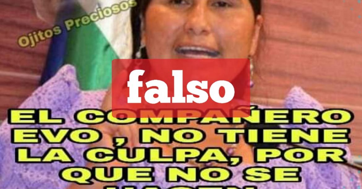 La imagen que circula en Facebook con declaraciones falsas. 