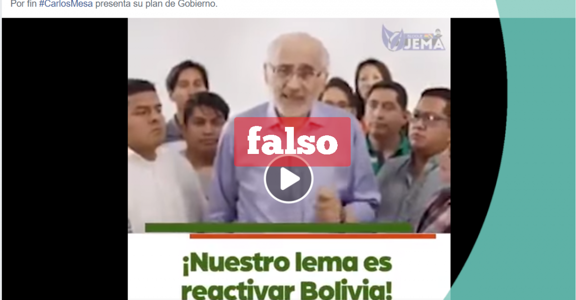 Una captura del video que circula en Facebook sobre el plan de gobierno de Comunidad Ciudadana. 