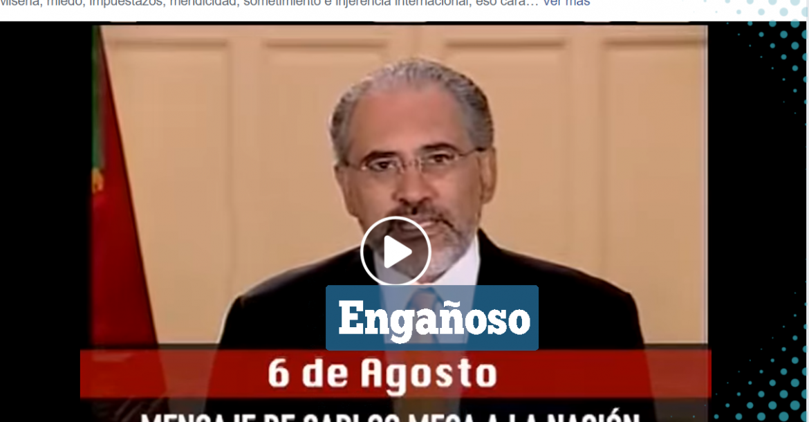 Una captura del video que se viralizó en Facebook. 