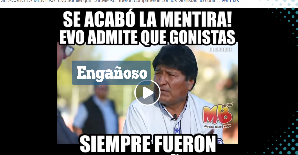 Una captura del video que circula en Facebook. 