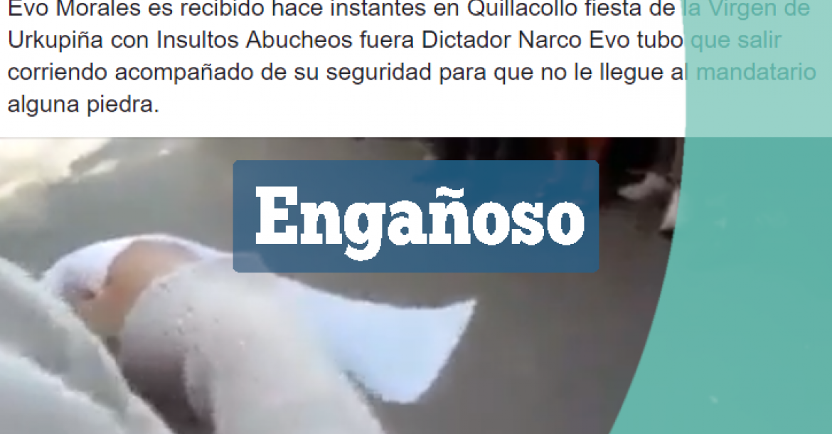 Una captura del video que circula en Facebook. 