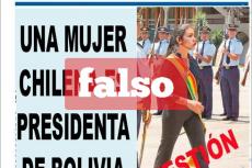 La falsa portada de El Mercurio de Antofagasta.